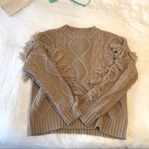 Fringe oversized sweater size large